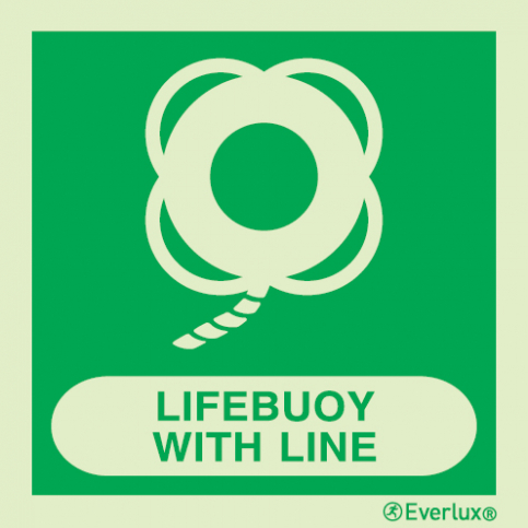 Lifebuoy with line IMO sign with supplementary text|IMPA 33.4107 - S 02 58
