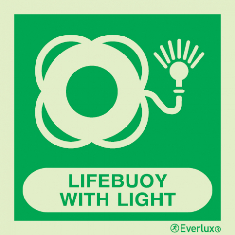 Lifebuoy with light IMO sign with supplementary text | IMPA 33.4108 - S 02 59