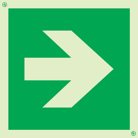 Safe condition directional arrow sign |IMPA 33.4420 - S 03 64