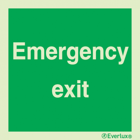 Emergency exit - text only sign - S 04 64