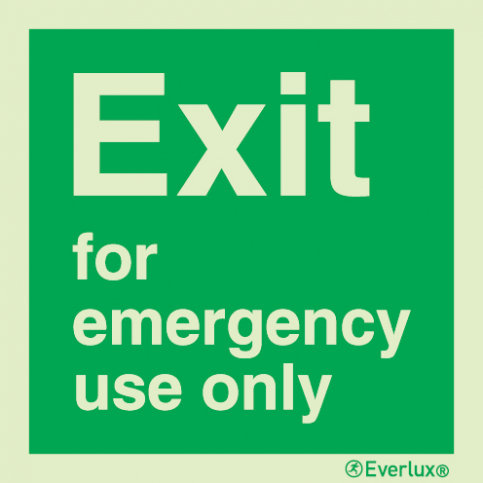Exit for emergency use only - text sign | IMPA 33.4424 - S 04 65