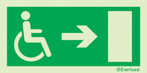Reduced mobility people escape route sign -progress to the right | IMPA 33.4825 - S 04 81