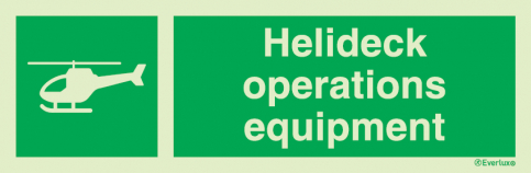 Helideck operations equipment sign - S 06 31