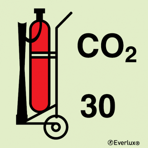 CO2 wheeled fire extinguisher - 30Kg | IMPA 33.6086 - S 10 50
