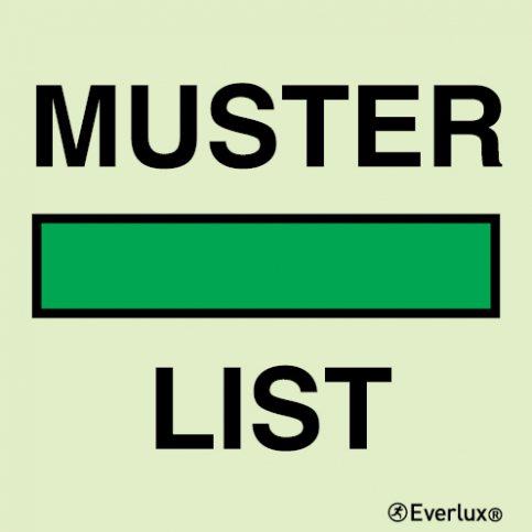 Muster list sign - S 14 52