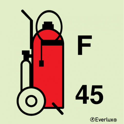 45 L Foam Wheeled fire extinguisher sign | IMPA 33.6089 - S 14 57