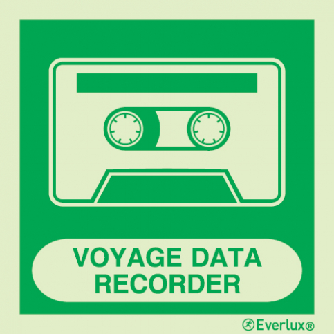 Voyage Data Recorder sign w/ supplementary text - S 14 65