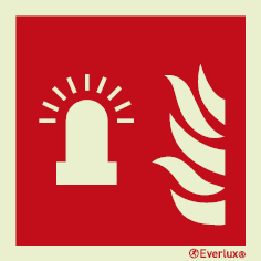Fire alarm flashing light sign - S 16 17