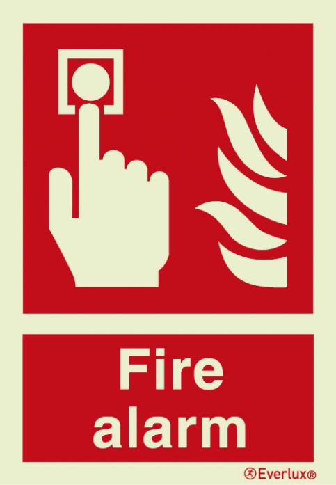Fire alarm sign | IMPA 33.6121 - S 18 23