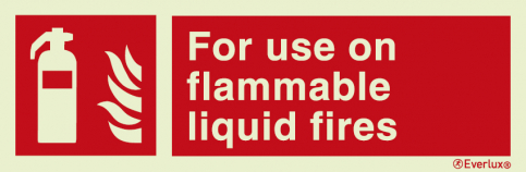 For use on flammable liquid fires sign | IMPA 33.6164 - S 19 05