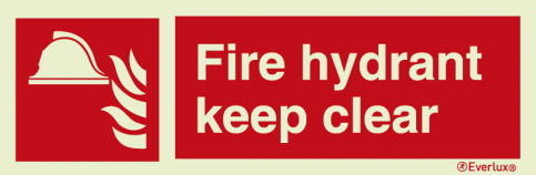 Fire hydrant keep clear sign - S 19 15