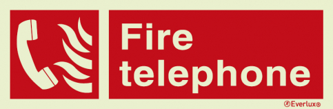 Fire telephone sign - landscape - S 19 29