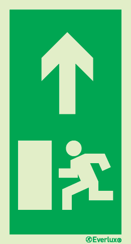 Evacuation route LLL sign - progress forward from here - S 21 66
