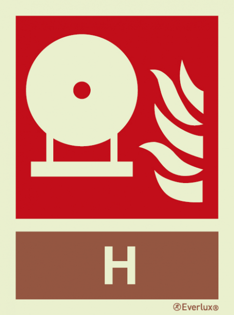 Fixed fire-extinguishing bottle sign with with integrated Halon fire extinguishing agent ID sign - S 23 24