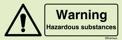 Warning - Hazardous substances sign with supplementary text - S 30 20