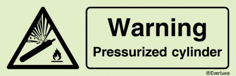 Warning - Pressurized cylinder sign with supplementary text - S 30 21