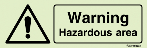 Warning hazardous area sign | IMPA 33.7549 - S 30 61