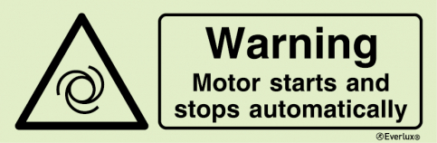 Warning motor starts and stops automatically sign | IMPA 33.7557 - S 30 66