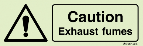Caution exhaust fumes sign | IMPA 33.7561 - S 30 68