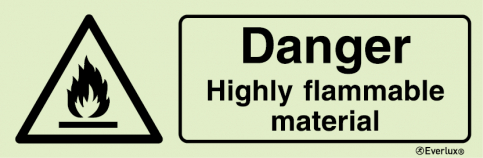 Danger highly flammable material sign | IMPA 33.7635 - S 31 66