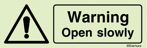 Warning open slowly sign | IMPA 33.7541 - S 32 15