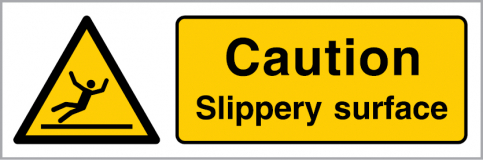 Caution slippery surface sign | IMPA 33.7574 - S 32 74