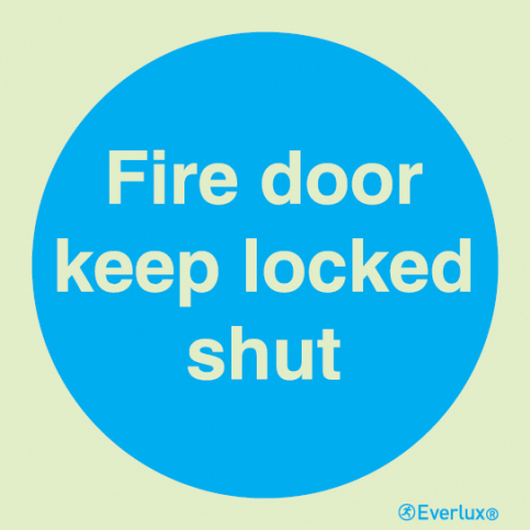 Fire door keep locked shut sign | IMPA 33.5807 - S 34 13