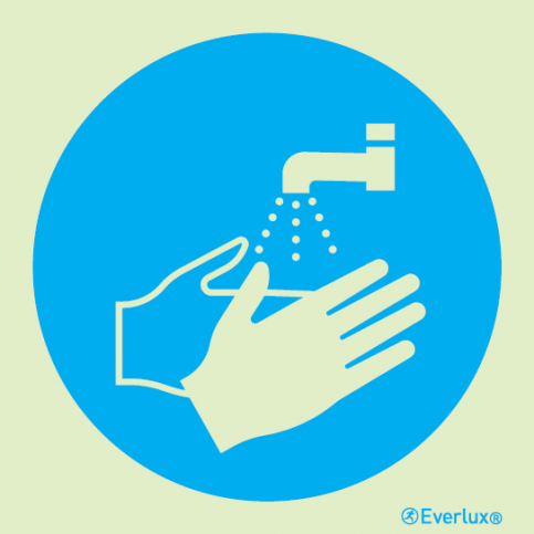 Wash your hands - mandatory sign | IMPA 33.5654 - S 35 08