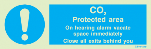 CO2 protected area instructions sign | IMPA 33.5876 - S 36 11