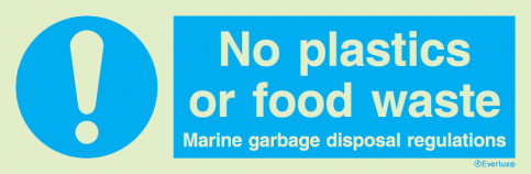 No plastics or food waste sign | IMPA 33.5692 - S 36 50