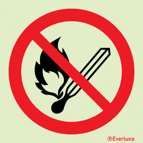 No open flame - prohibition sign | IMPA 33.8501 - S 38 02