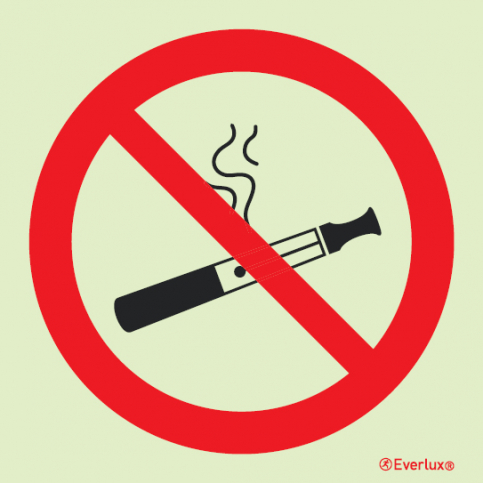 No electronic cigarettes allowed - prohibition action sign - S 38 11