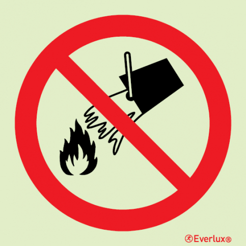 Do not extinguish with water - prohibition sign | IMPA 33.8509 - S 39 01