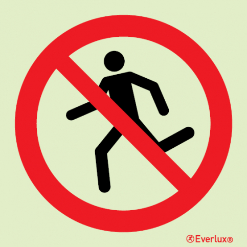 Do not run - prohibition sign - S 39 03