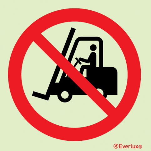 No access to forklift trucks and other industrial vehicles - prohibition sign - S 39 13