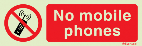 No mobile phones sign - S 39 53