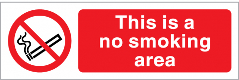 This is a no smoking area sign | IMPA 33.8532 - S 40 13