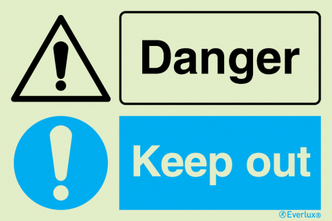 Danger keep out - warning and mandatory sign | IMPA 33.3112 - S 40 56