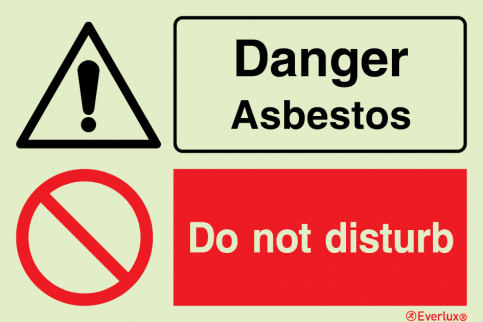 Danger asbestos - warning and prohibition sign | IMPA 33.3113 - S 40 62
