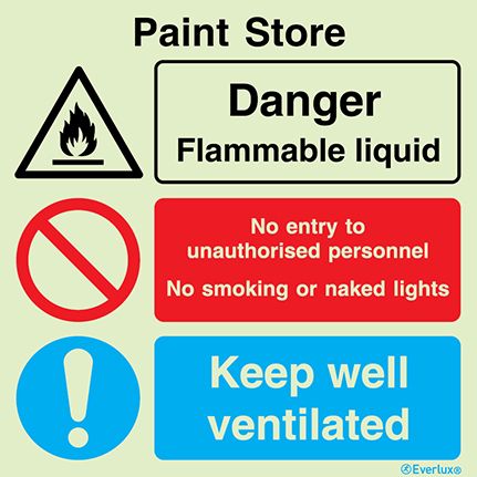 Paint store - warning, prohibition and mandatory sign | IMPA 33.3126 - S 41 06