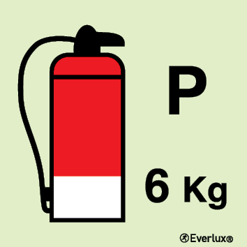 6 Kg Powder fire extinguisher IMO sign - S 43 69