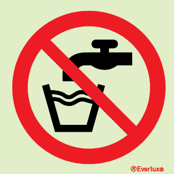 Not drinking water - prohibition sign - S 43 76
