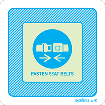 Fasten seat belts IMO sign - Excellence by Everlux for super yachts - S 43 87