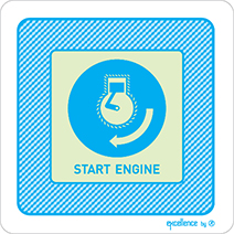 Start engine IMO sign - Excellence by Everlux for super yachts - S 43 89