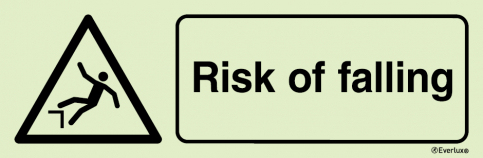 Risk of falling safety sign - S 44 12
