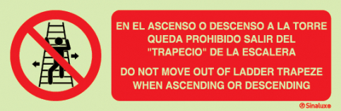 Do not move out of ladder trapeze safety sign - S 44 88
