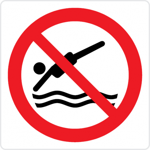 No diving - prohibition sign - S 45 01