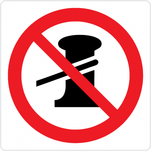 No mooring sign - prohibition sign - S 45 21