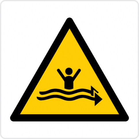 Strong currents - warning sign - S 45 54