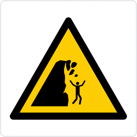 Unstable cliff - warning sign - S 45 65